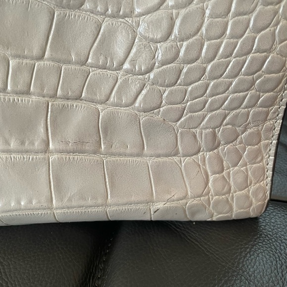 Michael Kors Crocodile-Embossed Leather Satchel with crossbody strap - Picture 6 of 7